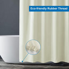 Amazer Ivory Shower Curtain Liner, Ivory Fabric Shower Liner, 2-in-1 Bathroom Shower Curtain and Liner, 12 Grommet Holes, Water Proof, Machine Washable, Hotel Quality, 72 x 72 Inches