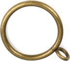 Antique Brass Curtain Rings with Eyelets for Up to 1.2-inch Curtain Rods (Set of 30 PCS Curtain Rings)