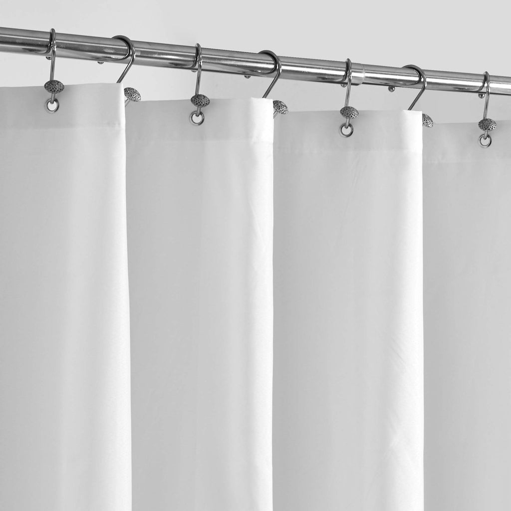 ALYVIA SPRING 72x96 Extra Long Waterproof Fabric Shower Curtain Liner White