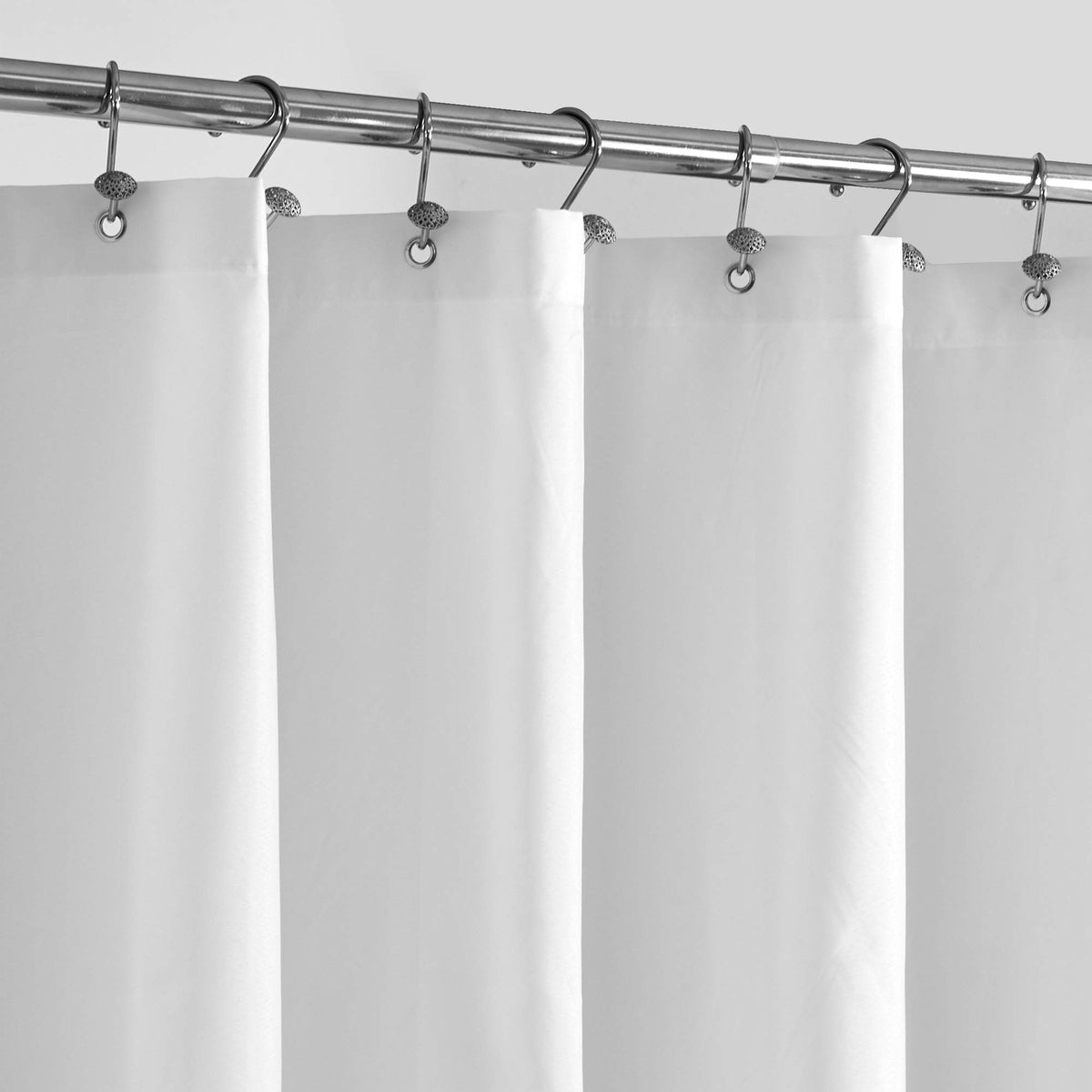 ALYVIA SPRING 72x96 Extra Long Waterproof Fabric Shower Curtain Liner White