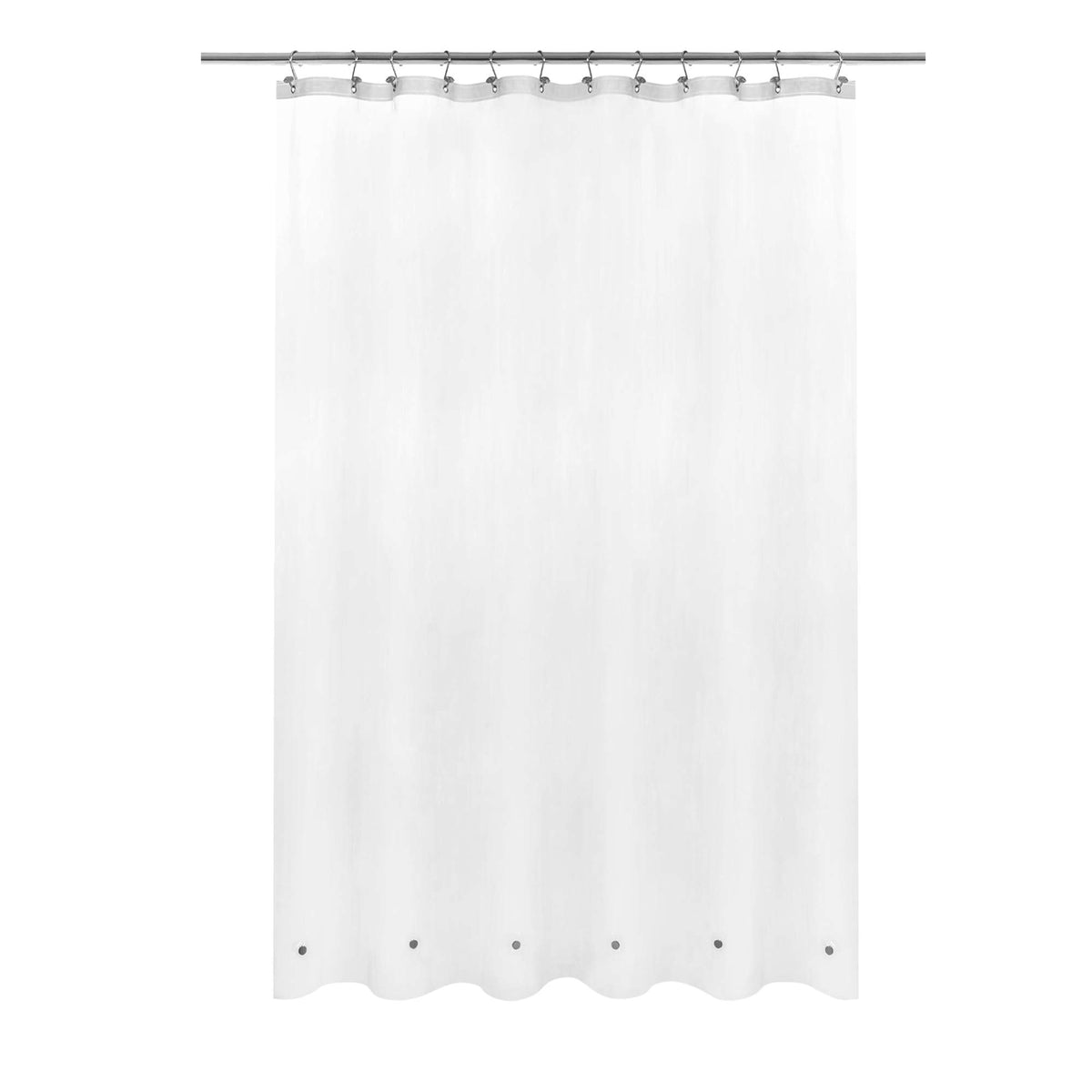 Barossa Design 48 inch Wide Stall Shower Curtain Liner with Magnets, Clear
