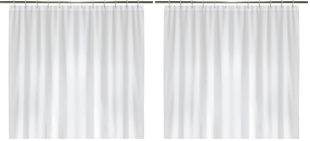 LiBa Shower Curtain PEVA 8G, 72x72 Inch Frosted 2-Pack