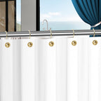Gracelife 12Pcs Hollow Ball Shower Curtain Hooks Luxury Quality Rustproof Stainless Steel Shower Curtain Rings Hooks for Bathroom Rod (Gold)
