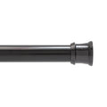 Kenney KN609C/10 Twist & Fit No Tools Camlock Tension Easy Install Shower Curtain Rod with Non-Slip, Non-Scratch Ends, 42-72" Adjustable Length, White, 1" Diameter Rust Resistant Steel Tube