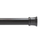 Kenney KN609C/10 Twist & Fit No Tools Camlock Tension Easy Install Shower Curtain Rod with Non-Slip, Non-Scratch Ends, 42-72" Adjustable Length, White, 1" Diameter Rust Resistant Steel Tube