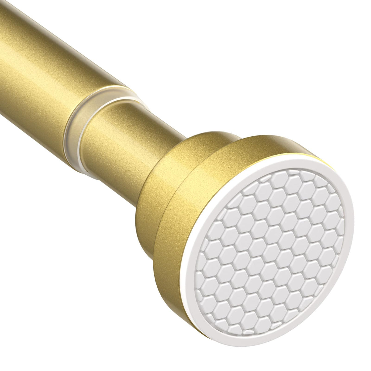 AIZESI Shower Curtain Rod 43 to 73 Inch Spring Tension Rods No Drill, White