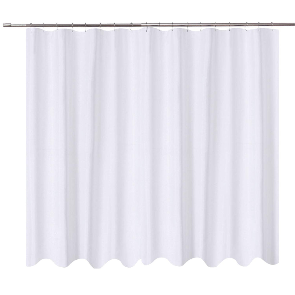 N&Y HOME Fabric Small Stall Shower Curtain Liner Extra Long 36x84, White