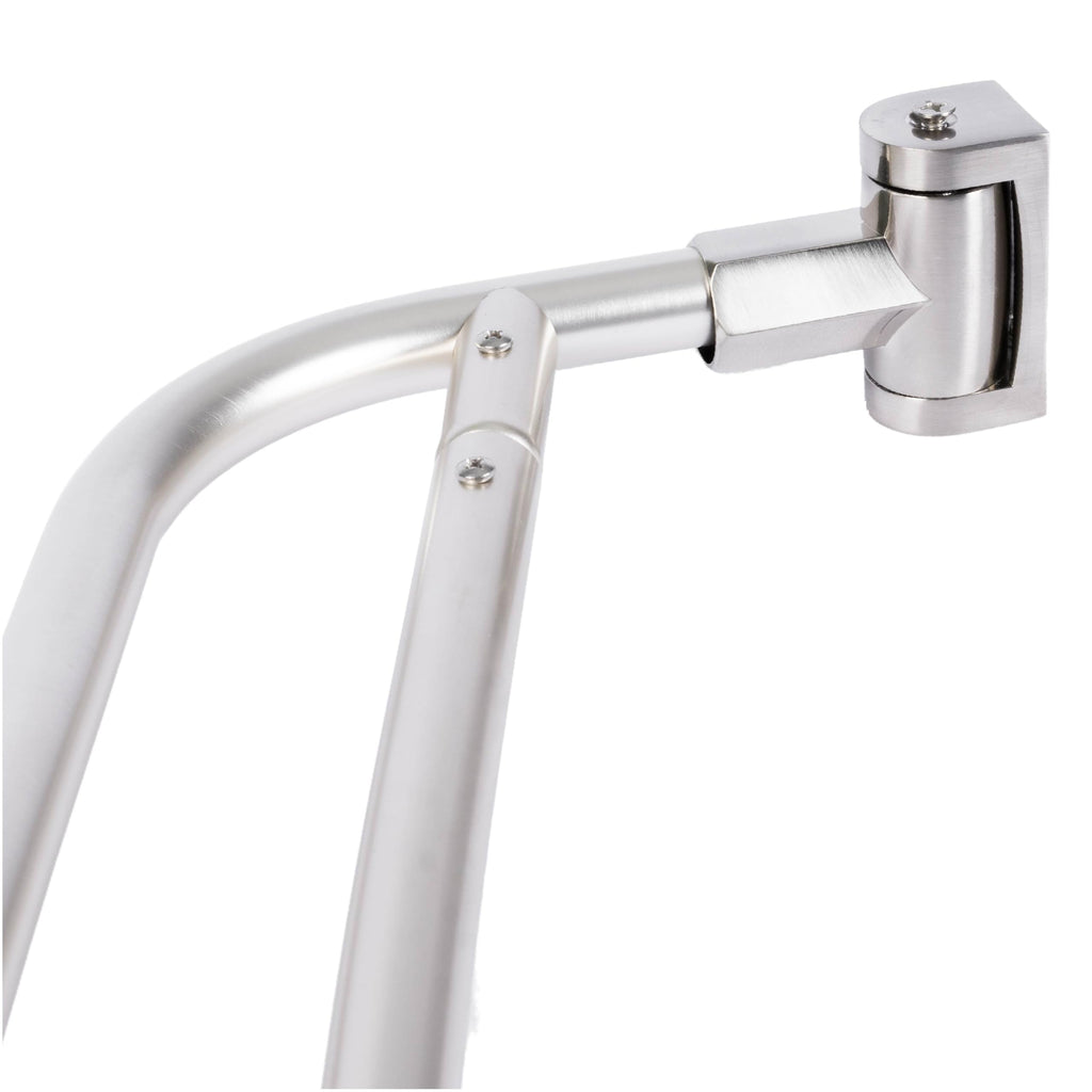 JS Jackson Supplies Double Curved Shower Rod, Metal Construction, Adjustable Between 44 to 70 Inches, Aluminum Rods and Zinc Mounting Hardware, Quality Modern Bathware, Black Finish