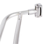 JS Jackson Supplies Double Curved Shower Rod, Metal Construction, Adjustable Between 44 to 70 Inches, Aluminum Rods and Zinc Mounting Hardware, Quality Modern Bathware, Black Finish