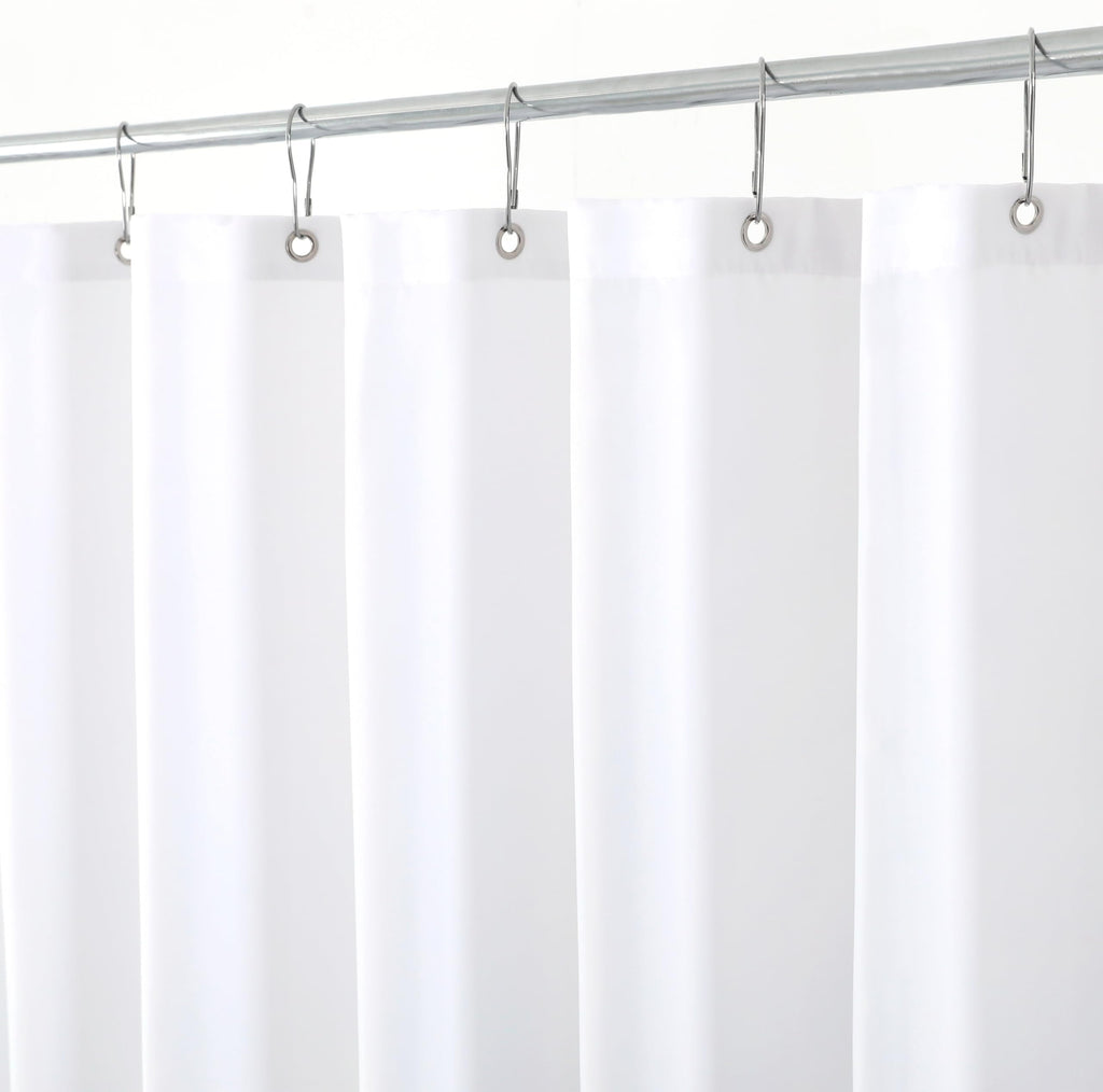 Fabric Shower Curtain Liner 60x72 Inch-White Standard Size Shower Liners