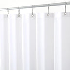 Fabric Shower Curtain Liner 60x72 Inch-White Standard Size Shower Liners