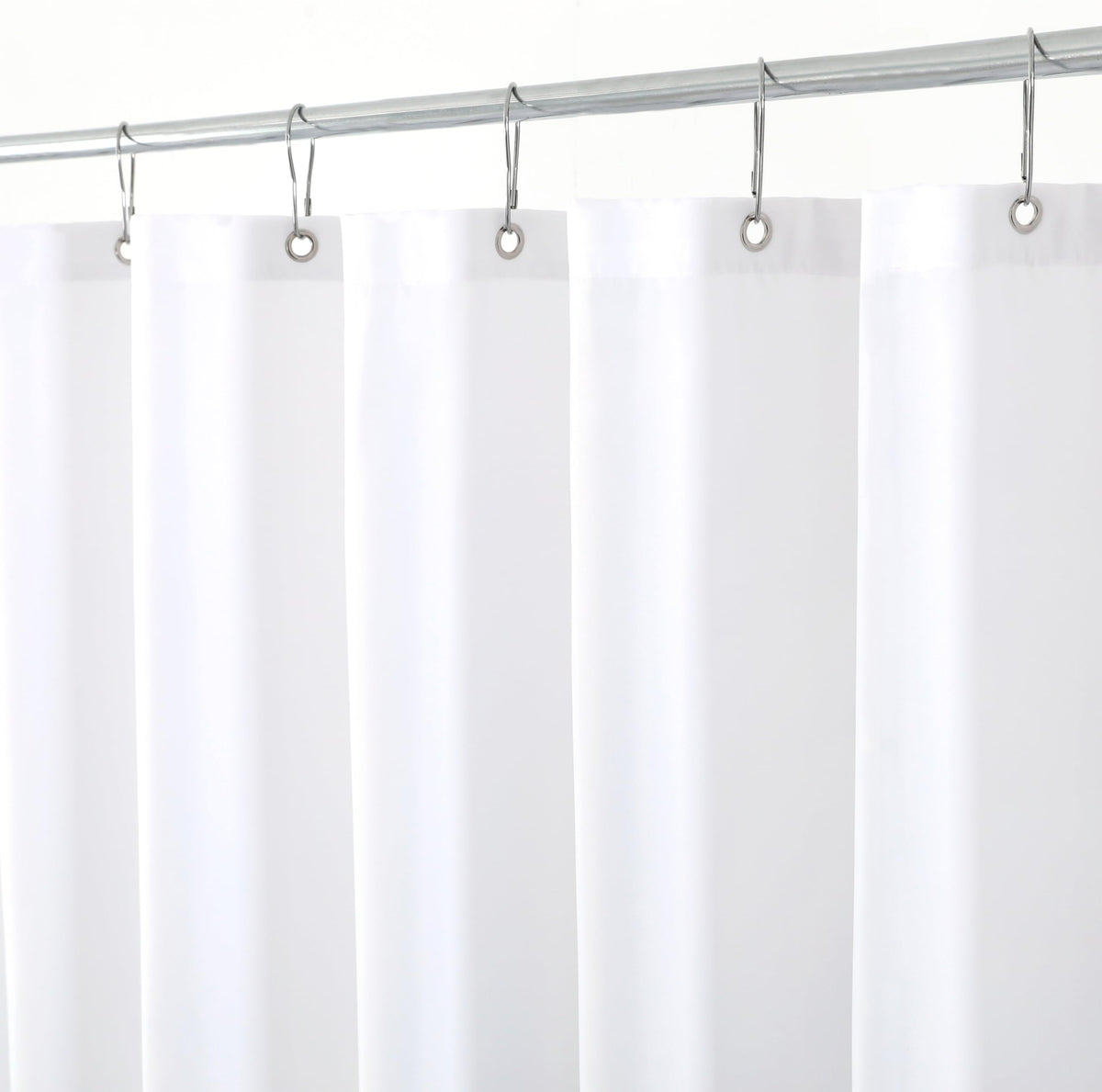 Fabric Shower Curtain Liner 60x72 Inch-White Standard Size Shower Liners