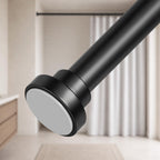 Black Tension Shower Curtain Rod 34 to 82 Adjustable No Drilling