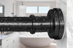White Tension Shower Curtain Rod 36-84 Inch(3-7ft) Never Rust No Drilling Non Slip Spring Tension Shower Rod, Heavy Duty Tension Rod, Adjustable Curtain Rod for Bathroom Window Living Room