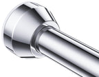 TEECK Shower Curtain Rod, 32-79 inch Adjustable Tension Spring, 1 Inch Shower Curtain Rod Tension, Anti-Slip, Rust-Proof, No Drilling, for Bathroom, Black