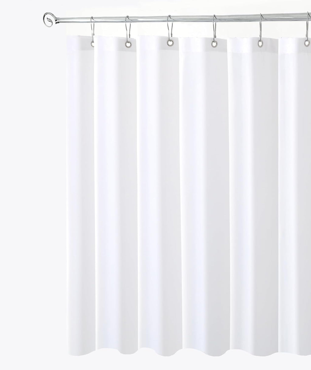 Fabric Shower Curtain Liner 60x72 Inch-White Standard Size Shower Liners
