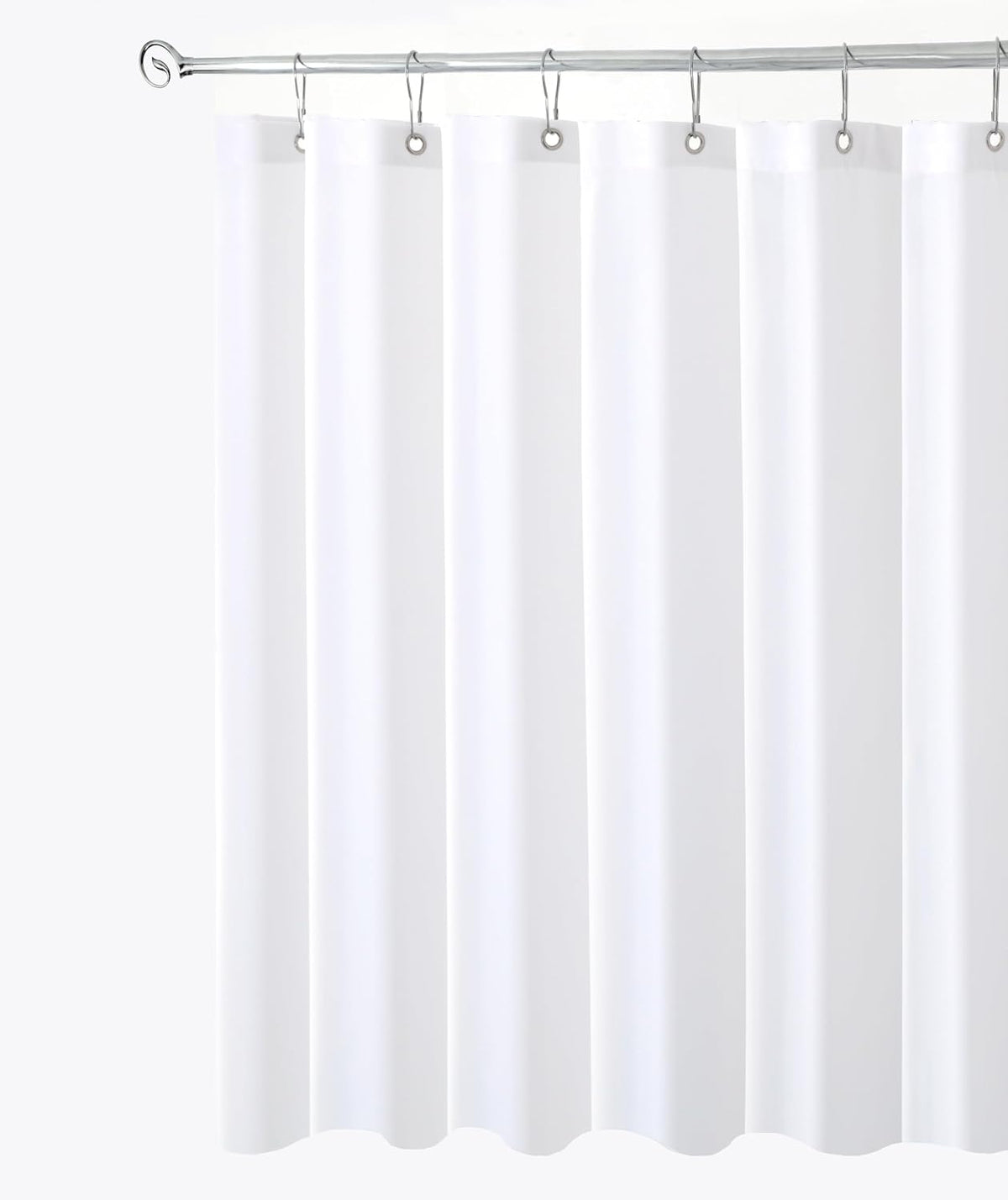 Fabric Shower Curtain Liner 60x72 Inch-White Standard Size Shower Liners