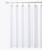 Fabric Shower Curtain Liner 60x72 Inch-White Standard Size Shower Liners