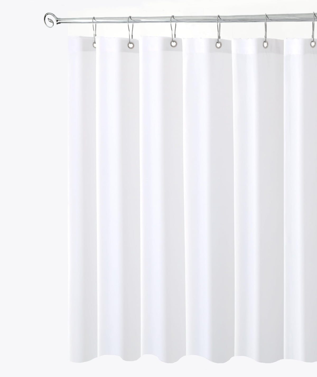 Fabric Shower Curtain Liner 60x72 Inch-White Standard Size Shower Liners