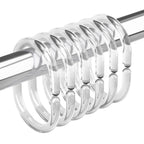 Amazer White Shower Curtain Hooks Rings, 24 Pcs Plastic Shower Curtain Rings, Plastic Shower Curtain Hooks for Bathroom Shower Rod, White Shower Hooks Rings Loops for Shower Curtain