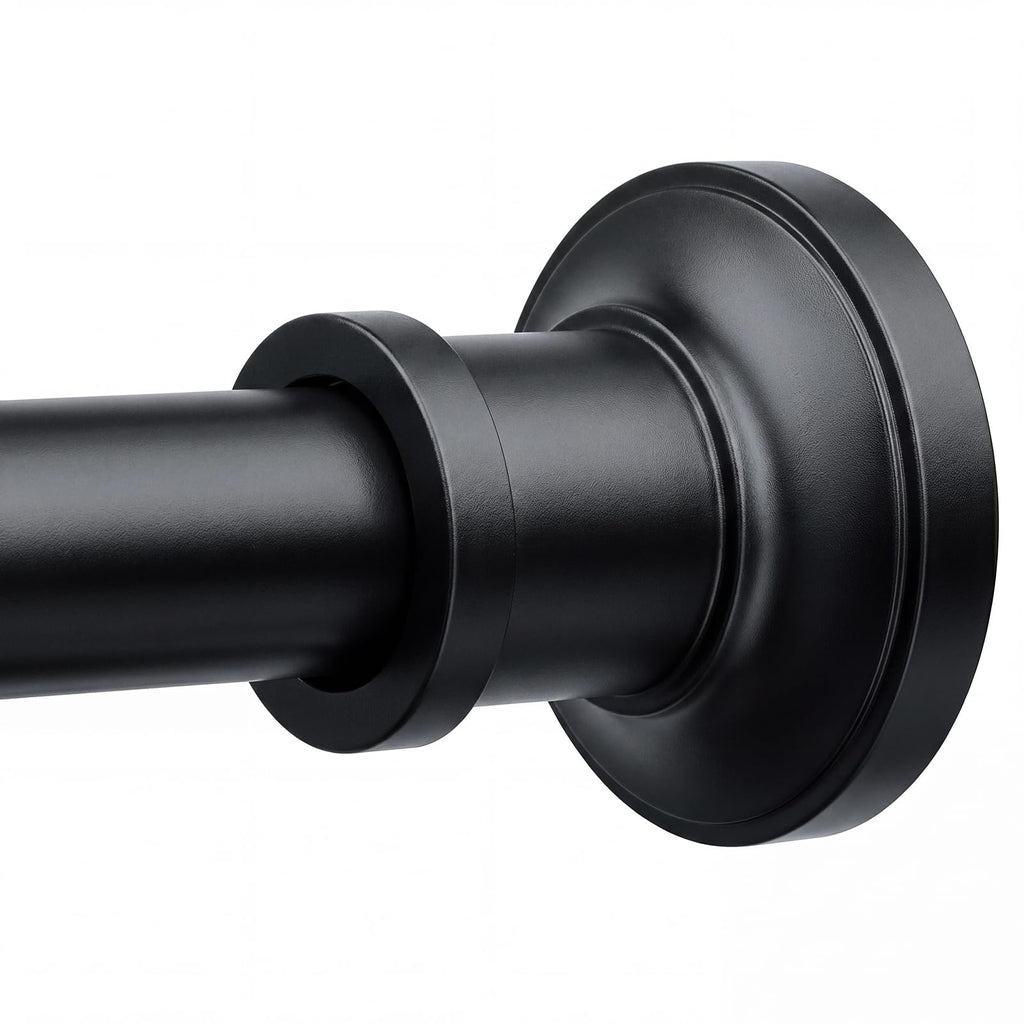 BRIOFOX Bronze Tension Curtain Rod 24 to 78 Inch(2-6.5ft) - Spring Tension Shower Curtain Rod, No Drilling Oil Rubbed Bronze Tension Rod for Curtains Windows