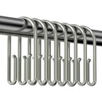 Bronze Shower Curtain Hooks Rings，Double Sided Shower Curtain Hooks Rust Proof，12 pcs Shower Hooks for Inside Shower，Smooth Sliding Anti-Drop Double Shower Rings for Curtain