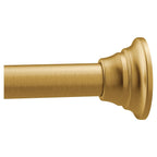 Moen TR1000BG 44-Inch to 72-Inch Adjustable Tension Mounted Straight Shower Curtain Rod, No Drilling Required, Brushed Gold Finish, Fits Standard Bathtubs