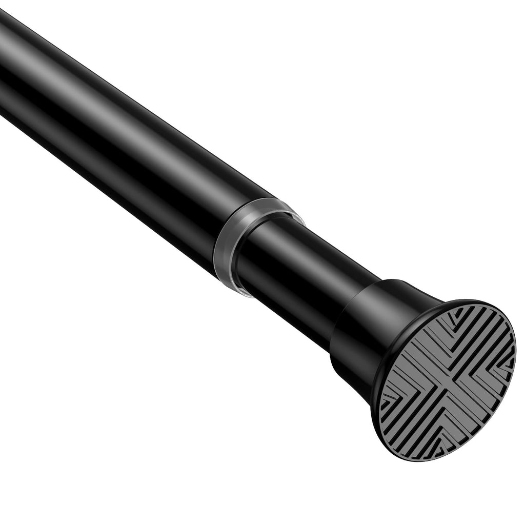 Black Shower Curtain Rod, 32-76 Inches, 7/8 Inch Diameter, 1 Pack