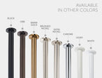 Ivilon Tension Curtain Rod - Spring Tension Rod for Small Windows or Shower, 16 to 24 Inch. Warm Gold