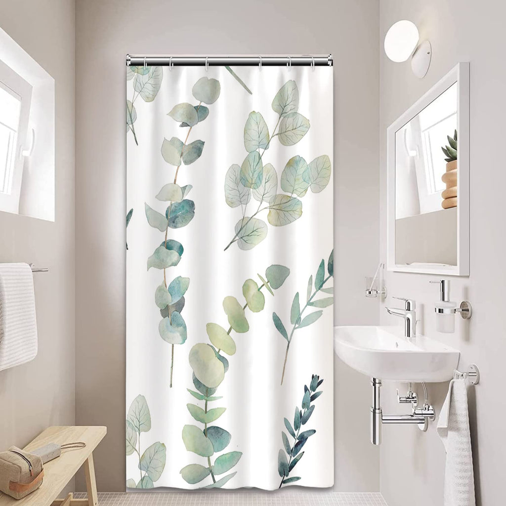 AWERT Blue Marble Shower Curtain - Waterproof for Bathroom Decor, Printed Washable With Hooks, 72x72 Inch