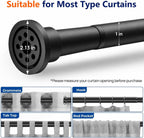 ALLZONE Heavy Duty Tension Shower Curtain Rod, 42–83 in., Stay-in-Place