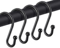 Gold Shower Curtain Rings Hooks, Set of 12 CHICTIE Decorative Shower Curtain Hooks, Premium Metal Rust Resistant S Shaped Hooks Hangers for Bathroom Curtains,Clothing, Towels, etc