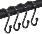 Gold Shower Curtain Rings Hooks, Set of 12 CHICTIE Decorative Shower Curtain Hooks, Premium Metal Rust Resistant S Shaped Hooks Hangers for Bathroom Curtains,Clothing, Towels, etc