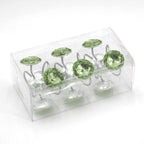 Crystal Diamond Round Shower Curtain Hooks Rings for Bathroom,Sage,12PCS