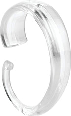iDesign Plastic Shower Curtain C Hooks, Set of 12, Clear