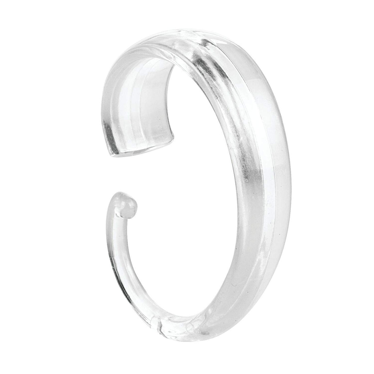 iDesign Plastic Shower Curtain C Hooks, Set of 12, Clear