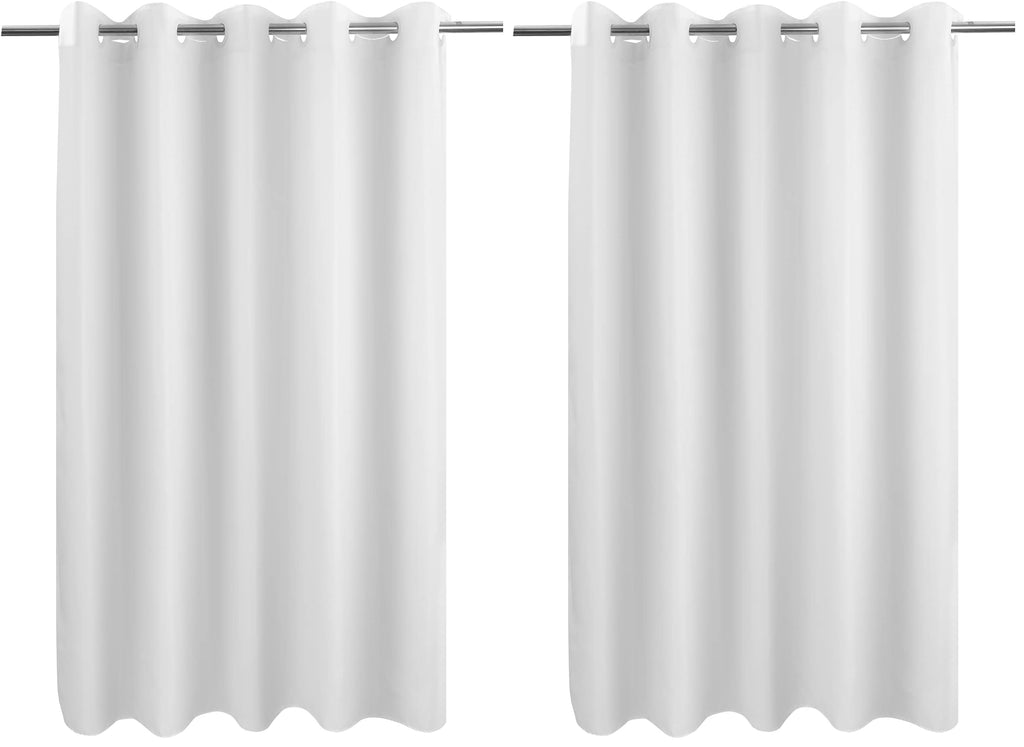 River Dream No Hook Fabric Shower Curtain TPU Lining, White, 71x74