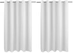 River Dream No Hook Fabric Shower Curtain TPU Lining, White, 71x74