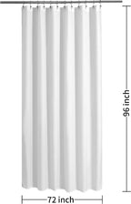 ALYVIA SPRING 72x96 Extra Long Waterproof Fabric Shower Curtain Liner White