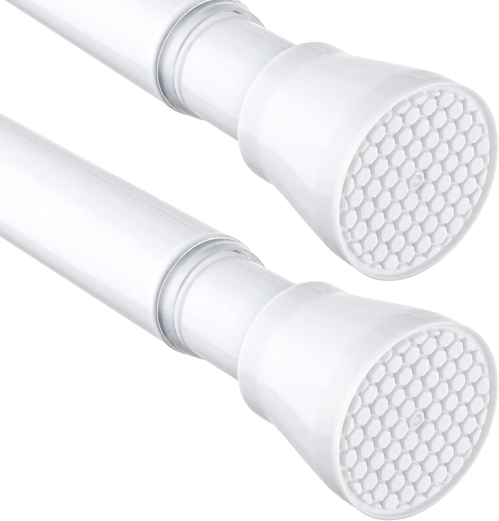 MEXAU Tension Curtain Rod for Windows 45 to 77 Inch, White