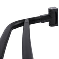 JS Jackson Supplies Double Curved Shower Rod, Metal Construction, Adjustable Between 44 to 70 Inches, Aluminum Rods and Zinc Mounting Hardware, Quality Modern Bathware, Black Finish