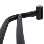 JS Jackson Supplies Double Curved Shower Rod, Metal Construction, Adjustable Between 44 to 70 Inches, Aluminum Rods and Zinc Mounting Hardware, Quality Modern Bathware, Black Finish