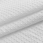 Barossa Design Narrow Stall Shower Curtain Waffle Weave 36x72, White