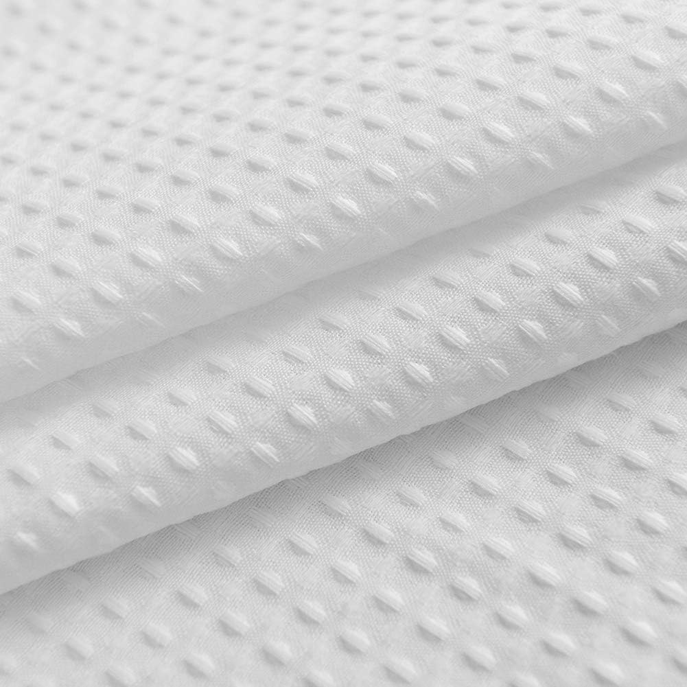 Barossa Design Narrow Stall Shower Curtain Waffle Weave 36x72, White