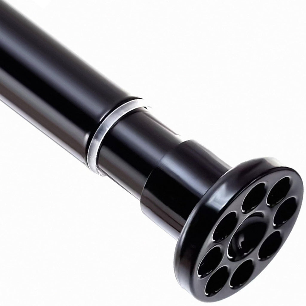 Grey Shower Curtain Rod 28"-39.5", Never Rust Anti-Slip Adjustable Tension Curtain Rods No Drilling, Heavy Duty Spring Enlarged Diameter 1" Tension Rod for Bathroom/Closet/Room Divider