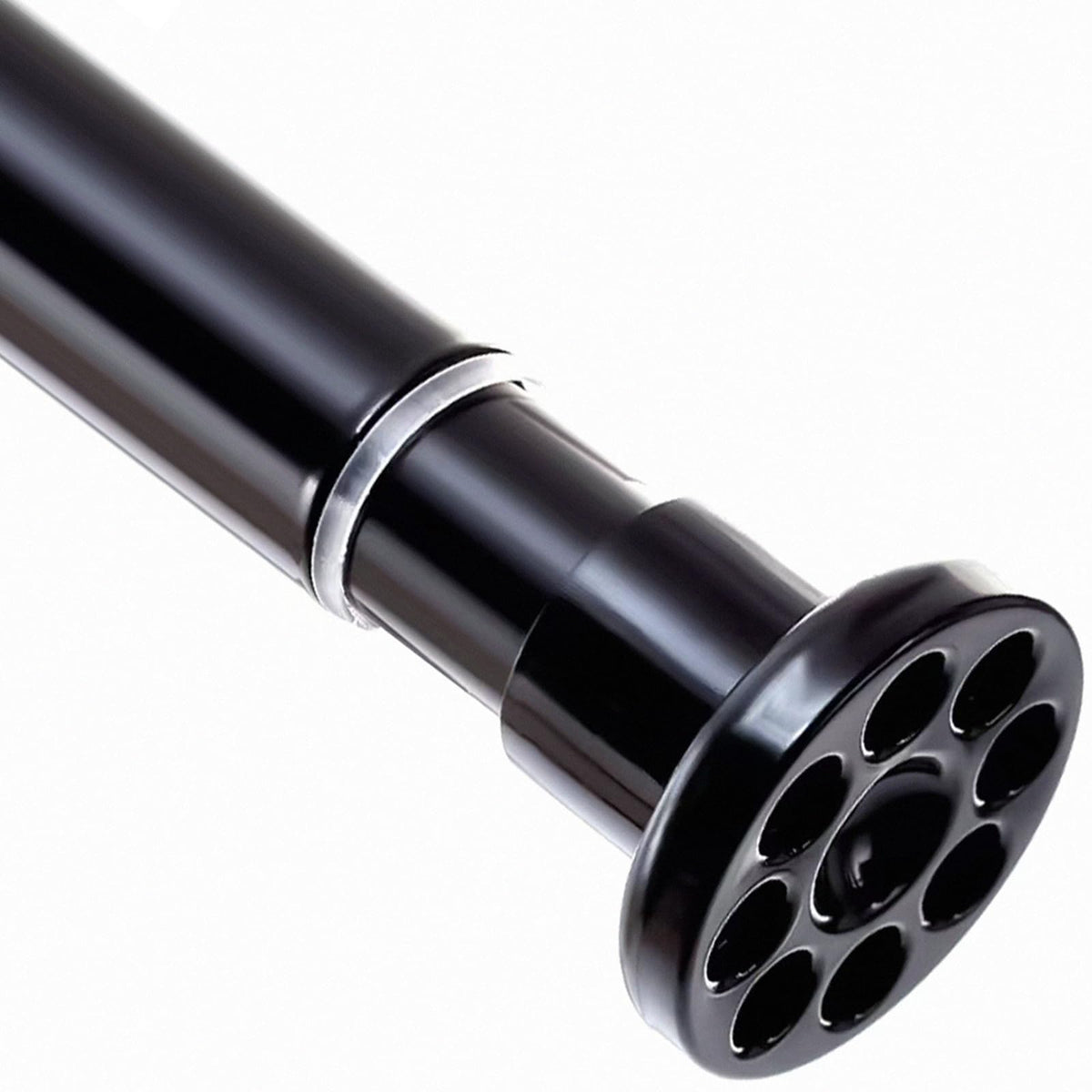 Grey Shower Curtain Rod 28"-39.5", Never Rust Anti-Slip Adjustable Tension Curtain Rods No Drilling, Heavy Duty Spring Enlarged Diameter 1" Tension Rod for Bathroom/Closet/Room Divider