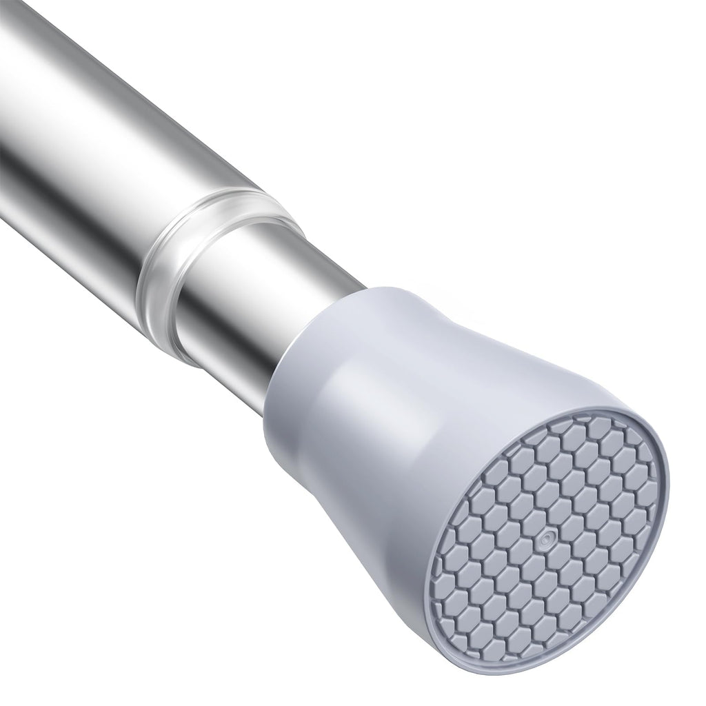 AIZESI Shower Curtain Rod 43 to 73 Inch Spring Tension Rods No Drill, White