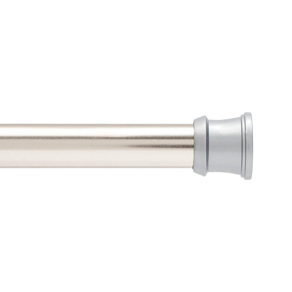 Kenney KN609C/10 Twist & Fit No Tools Camlock Tension Easy Install Shower Curtain Rod with Non-Slip, Non-Scratch Ends, 42-72" Adjustable Length, White, 1" Diameter Rust Resistant Steel Tube