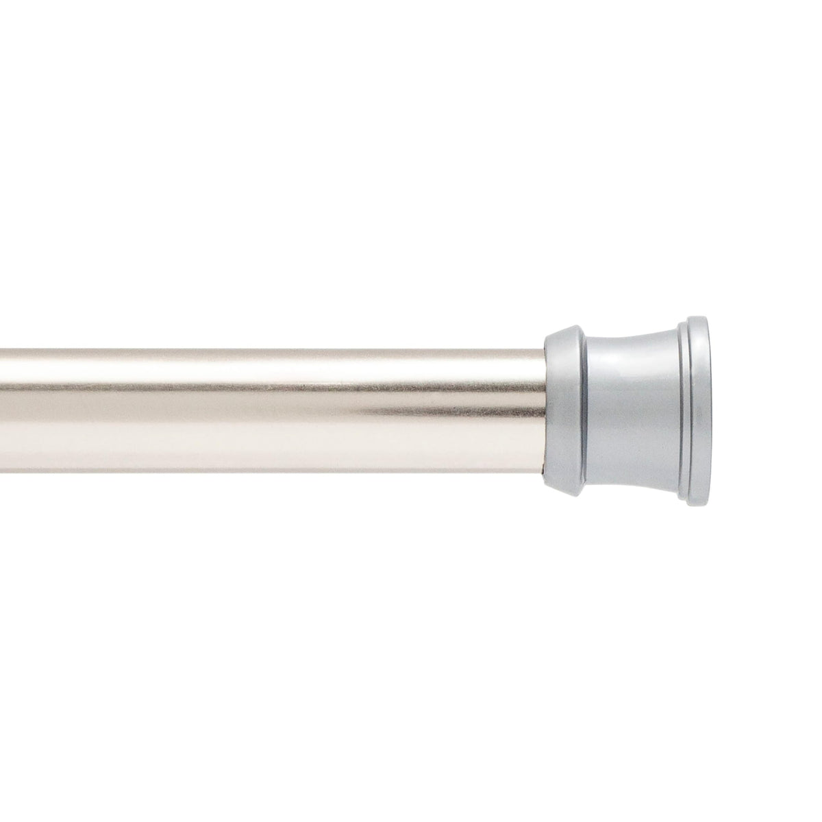Kenney KN609C/10 Twist & Fit No Tools Camlock Tension Easy Install Shower Curtain Rod with Non-Slip, Non-Scratch Ends, 42-72" Adjustable Length, White, 1" Diameter Rust Resistant Steel Tube