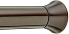 Amazon Basics No Drilling Spring Tension Curtain Rod, Adjustable Length 54-90" Width, Classic Finial, Nickel